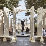 Henge Pavilion inspired by Stonehenge at London Design Festival
